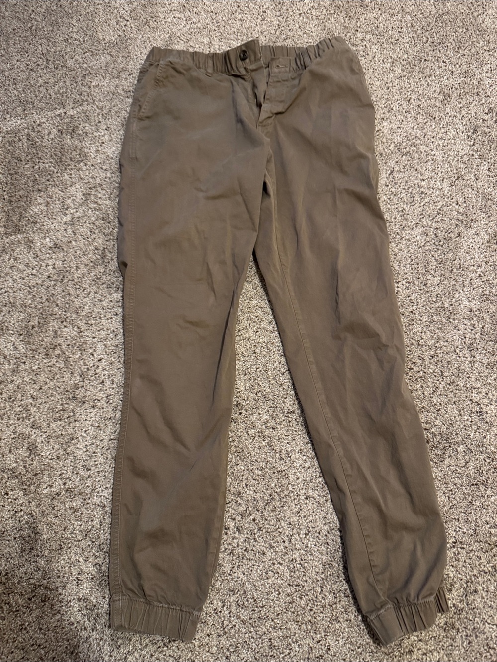 Bear Bottom Men's Elastic Cuff Jogger Pants - Brown size L